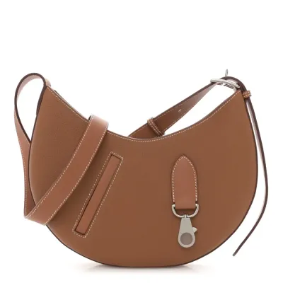 Hermès P’tit Arcon Brown Togo & Swift Leather Silver Hardware