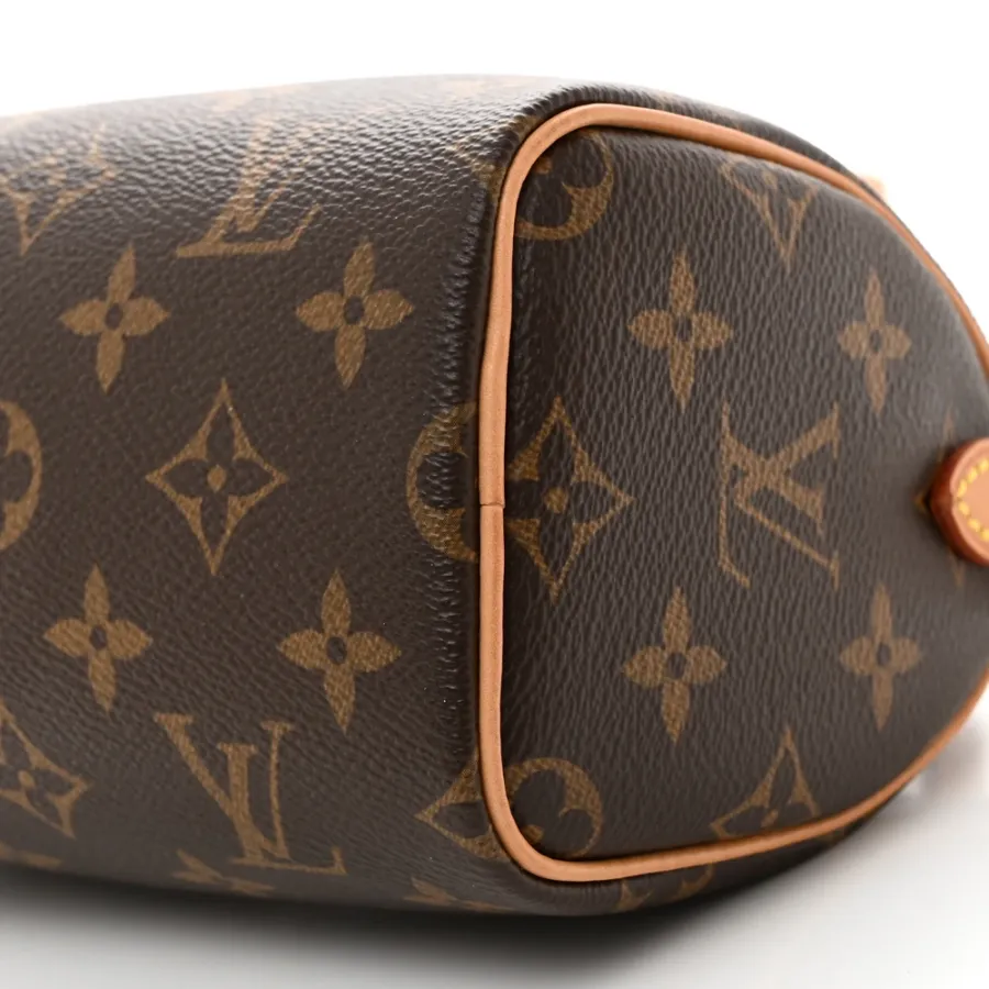 Louis Vuitton Nano Speedy BB Monogram Canvas Gold Hardware