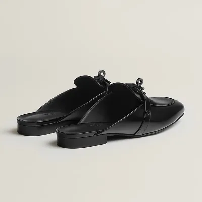 HERMES Oz Mule black Slippers