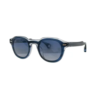 Fendi round frame glasses blue/black/transparent black/eggplant/green/grey/leopard/brown leopard color Size 46口25-145