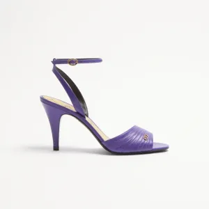 VALENTINO  Crystal trim satin heel sandals (8.5 cm high heel)