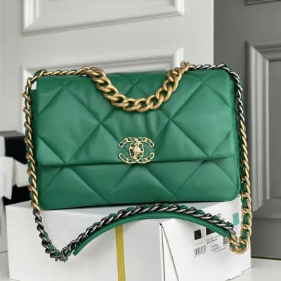Chanel 19 Bag Green / Wine Red / Black / White Gold / White Silver / Light Orange / Chocolate Brown 30CM Crossbody Bags