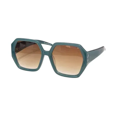 Saint Laurent square frame glasses black/leopard/blue-green/blue/ivory color Size 57口18-145