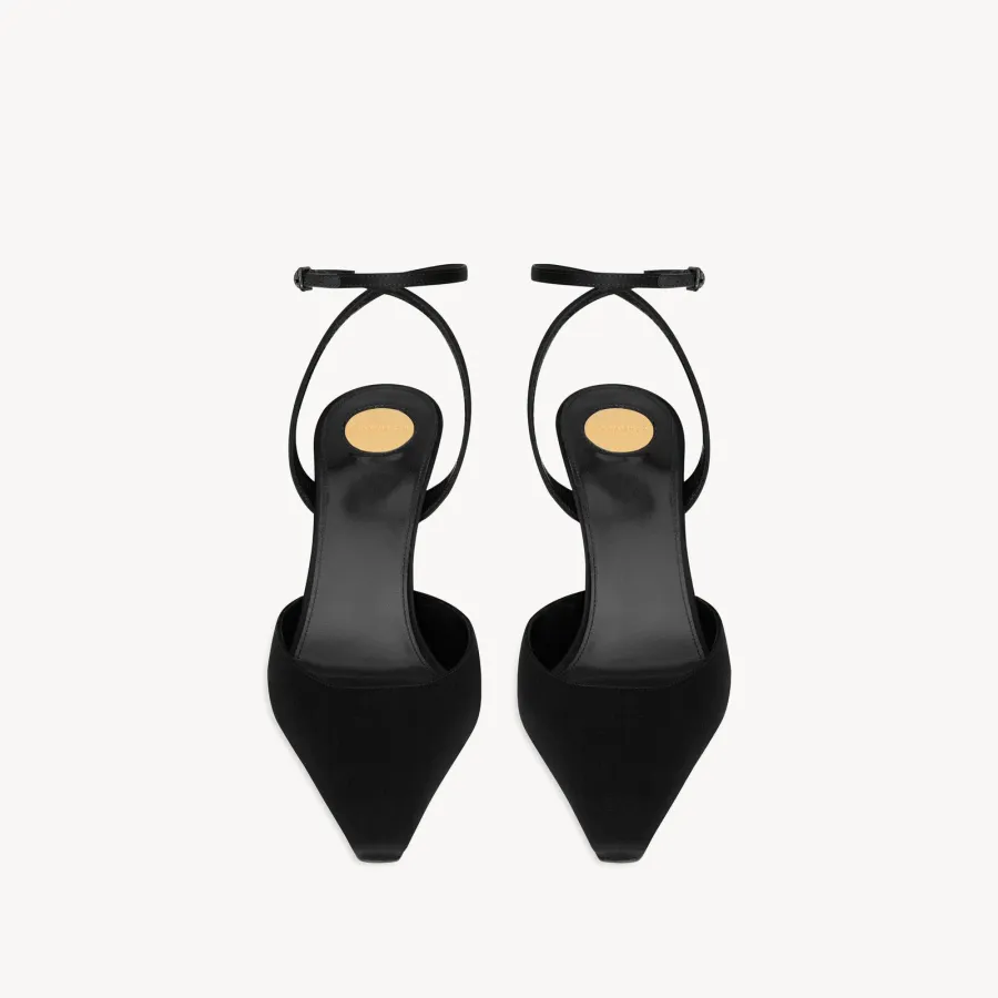 Yves Saint Laurent Crepe satin halter heels