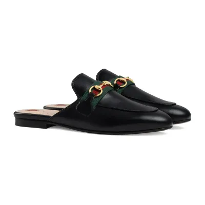 Gucci black baotou slippers