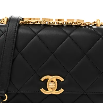 Mini Flap Bag |  Quality Handbags Quilted Lambskin Leather Shoulder Bags