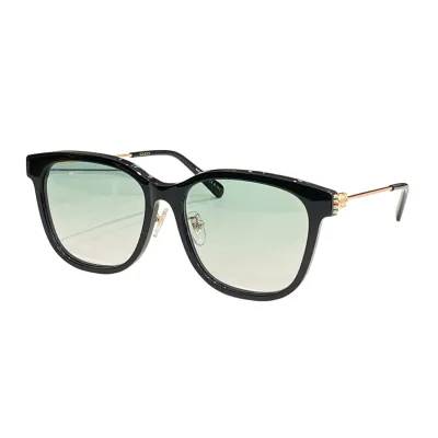 Gucci Wayfarer glasses green/eggplant/leopard brown/red brown/black/natural salmon/black gold/red gold/leopard color Size 56口16-145