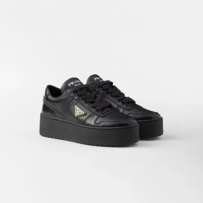 PRADA Black leather sneakers