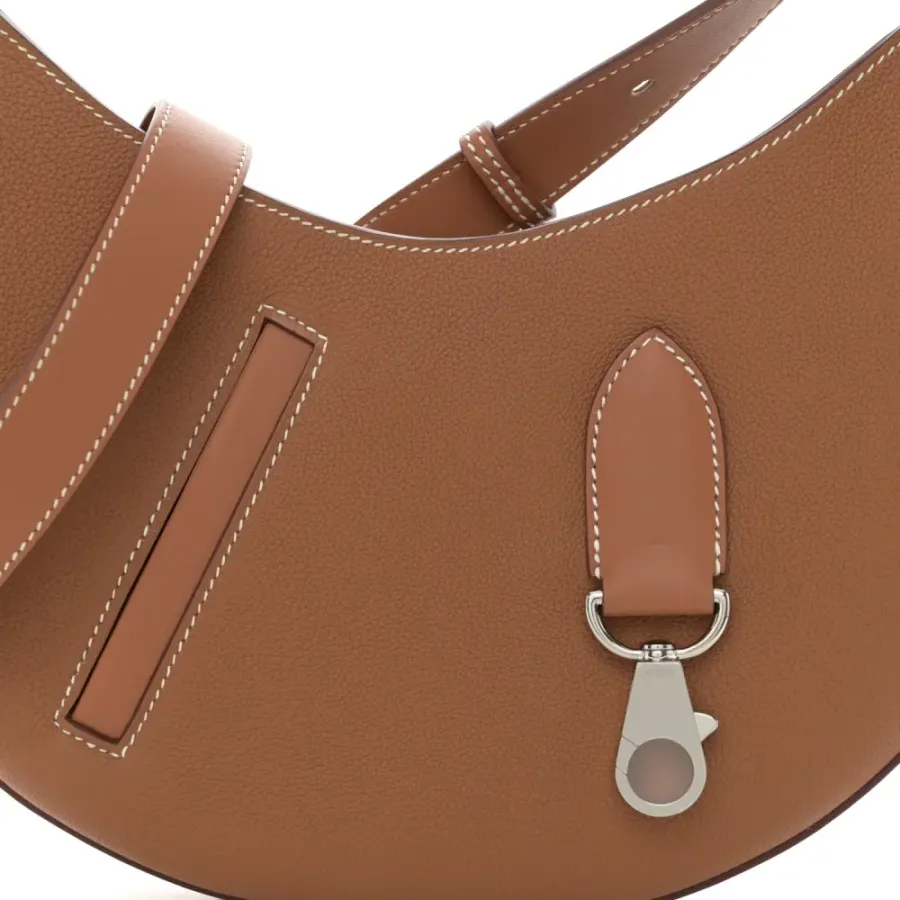 Hermès P’tit Arcon Brown Togo & Swift Leather Silver Hardware