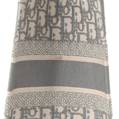 Dior Medium Book Tote Grey Oblique Embroidered Canvas