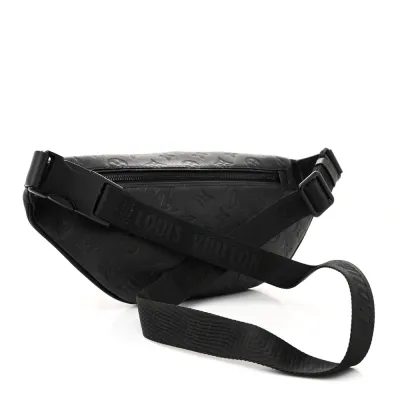 Louis Vuitton Shadow Discovery Bumbag MM Black Monogram Calfskin Leather Black Hardware