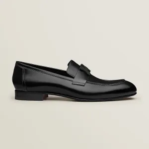 HERMES Paris Black Loafers