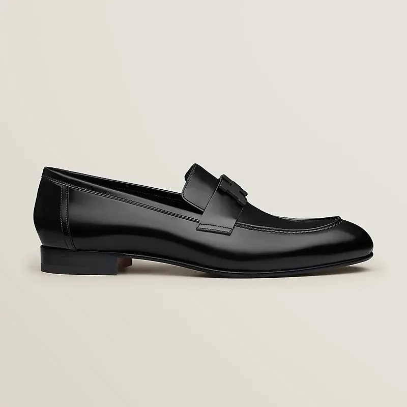 HERMES Paris Black Loafers