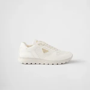 PRADA white lIvory color leather sneakers