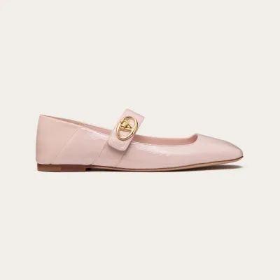 VALENTINO  Patent leather Mary Jane ballet shoes