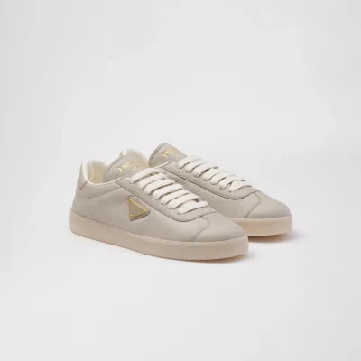 PRADA grey leather sneakers