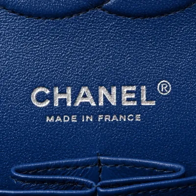 Grade Designer Handbags | Blue Quilted Chanel Flap