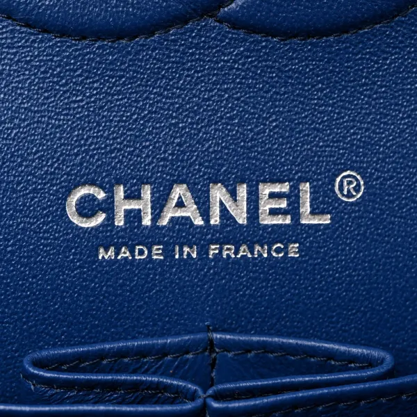Grade Designer Handbags | Blue Quilted Chanel Flap - Image 2