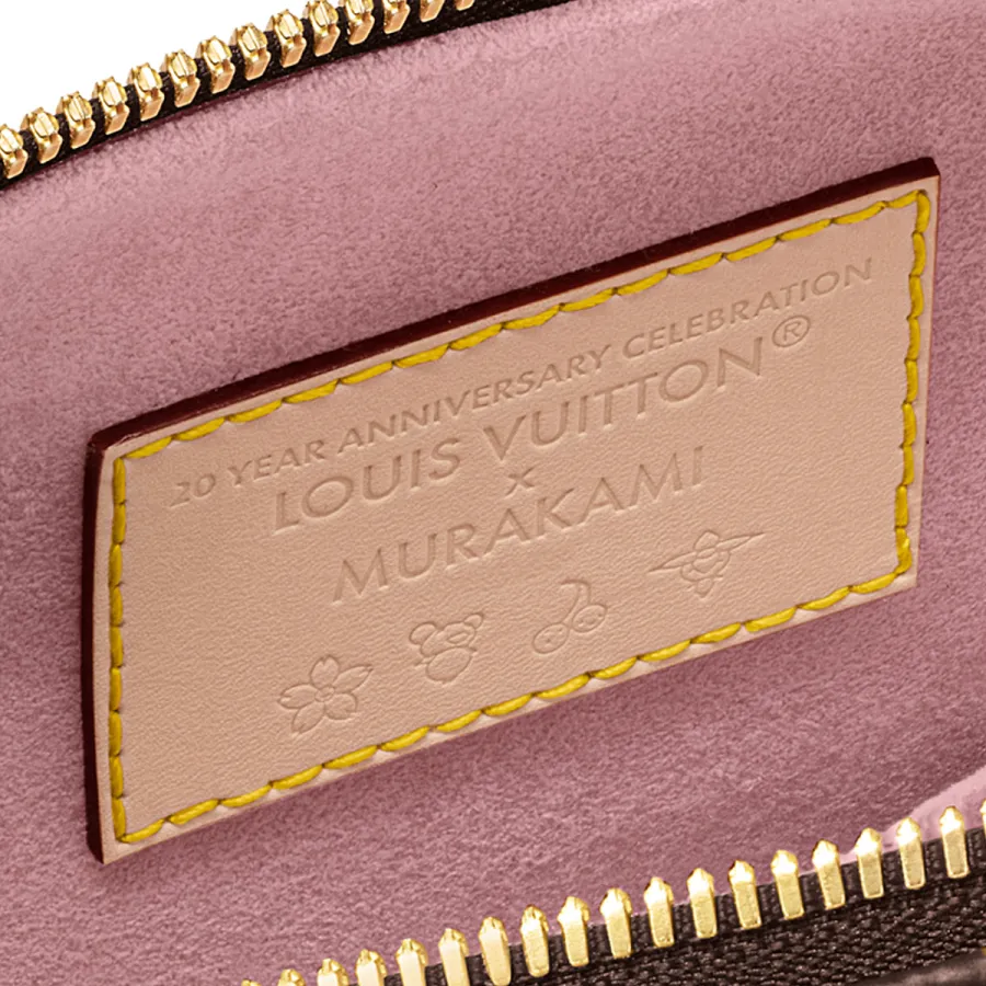 LOUIS VUITTON x Takumi Murakami SpeedyBandouliere CHERRY BLOSSOM gold metal accessories shoulder handbag for women brown