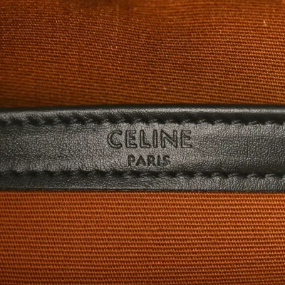 Celine Medium Messenger Bag Black Triomphe Canvas Gold Hardware
