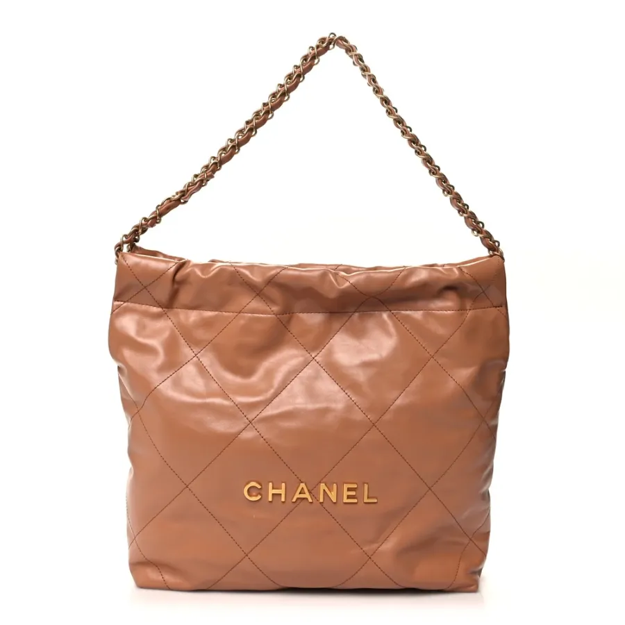Chanel 22 Bag Calfskin Gold Shoulder Bags