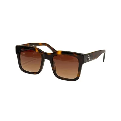 Fendi square frame glasses leopard/leopard green/orange black/blue/black/brown black color Size 51口22-145