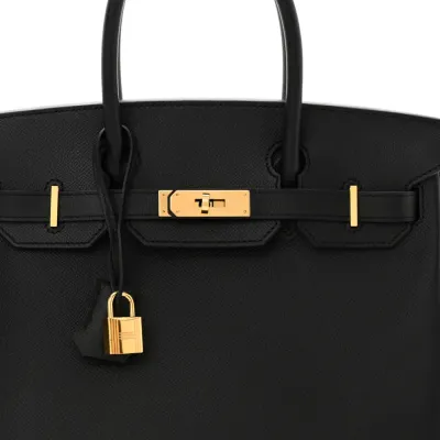 Hermès Birkin 30 Black Epsom Leather Gold Hardware