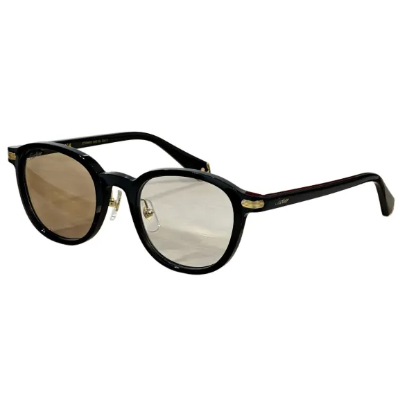 Cartier Boston frame glasses leopard/black grey/black brown/black gold/black silver/burgundy color Size 51口23-145 - Image 5