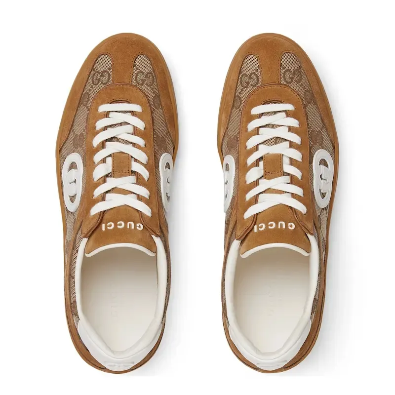 Gucci Ladies' double G brown sneakers
