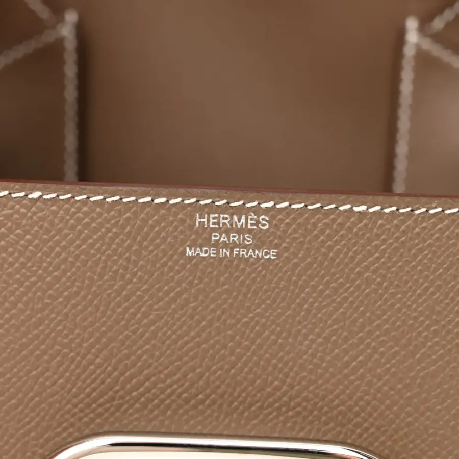 Hermès Mini Della Cavalleria Etoupe Epsom Leather Palladium Hardware