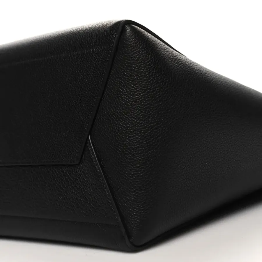 Celine Small Sangle Bucket Bag Black Soft Grained Calfskin Leather Gold Hardware