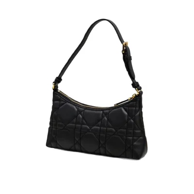 Dior Miss Caro Cigale Mini Bag In Black Macrocannage Lambskin Gold Hardware