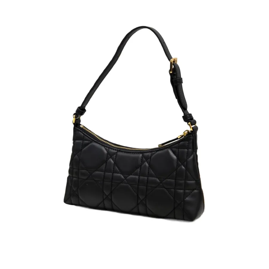 Dior Miss Caro Cigale Mini Bag In Black Macrocannage Lambskin Gold Hardware