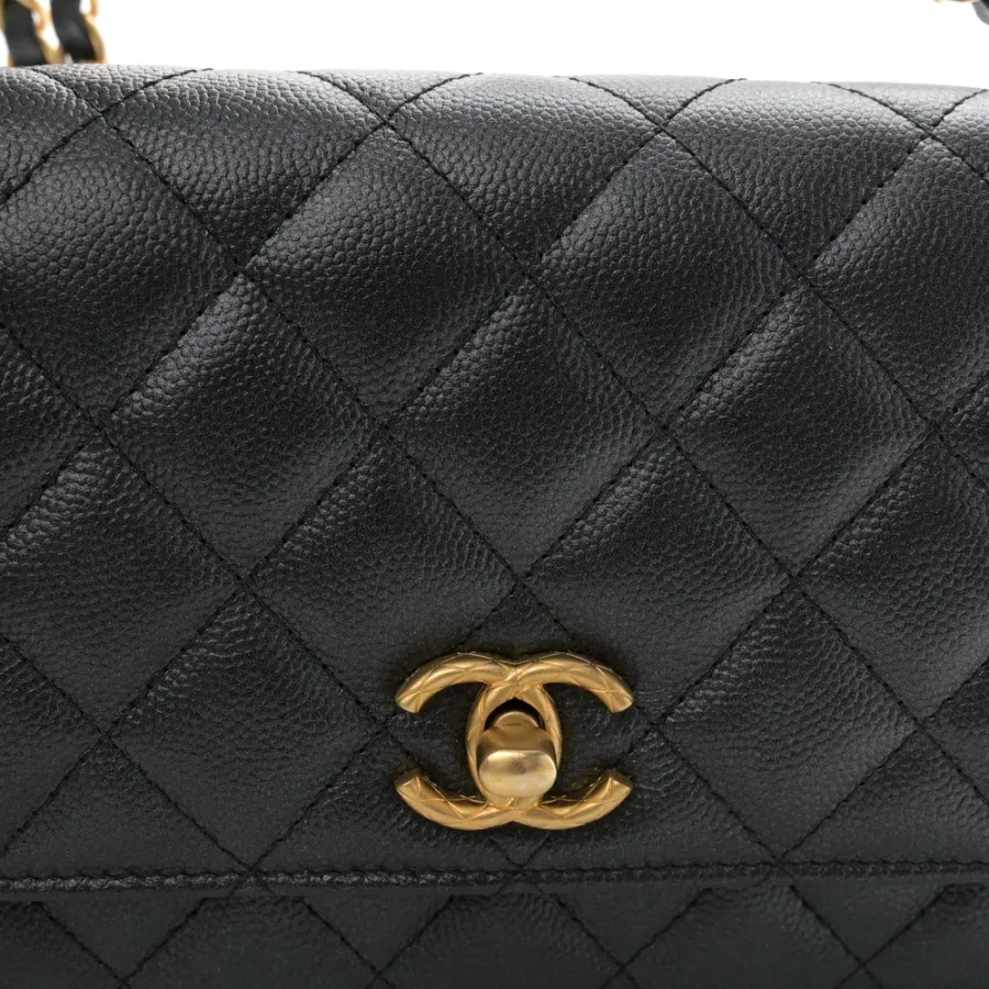 Chanel Quilted Wallet On Chain | Pearly Caviar   Gold