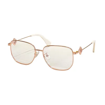 Fendi glasses silver/gold/rose gold/brown/eggplant/sepia/green/black gold color Size 56口16-140
