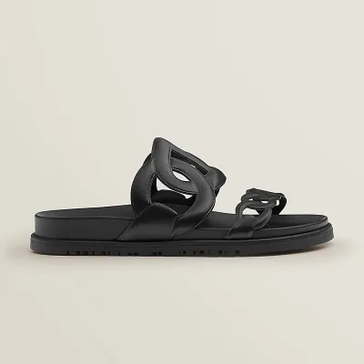 HERMES Extra Black Slippers