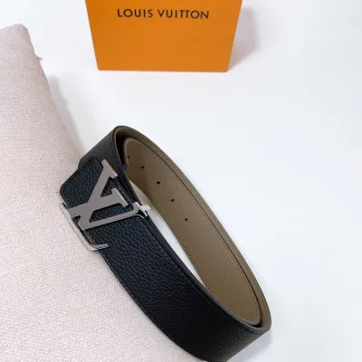 Louis Vuitton Men's Initiales Reversible Belt In Black./Brown/Orange/Blue/Beige Calfskin With Gold/Silver Hardware 40mm