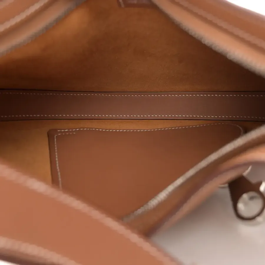 Hermès P’tit Arcon Brown Togo & Swift Leather Silver Hardware