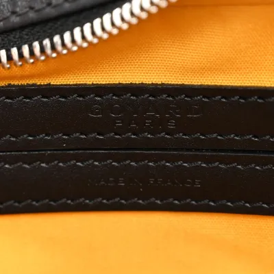 Goyard Sac Cap Vert PM Black Goyardine Canvas Silver Hardware