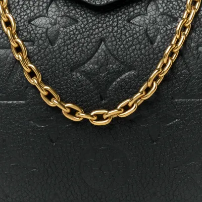 Louis Vuitton Easy Pouch on Strap PM Black Empreinte Leather Gold Hardware