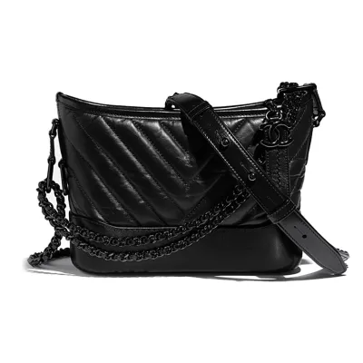 Chanel Black Bag Quilted Calfskin Leather Shoulder Bags Crossbody Bags