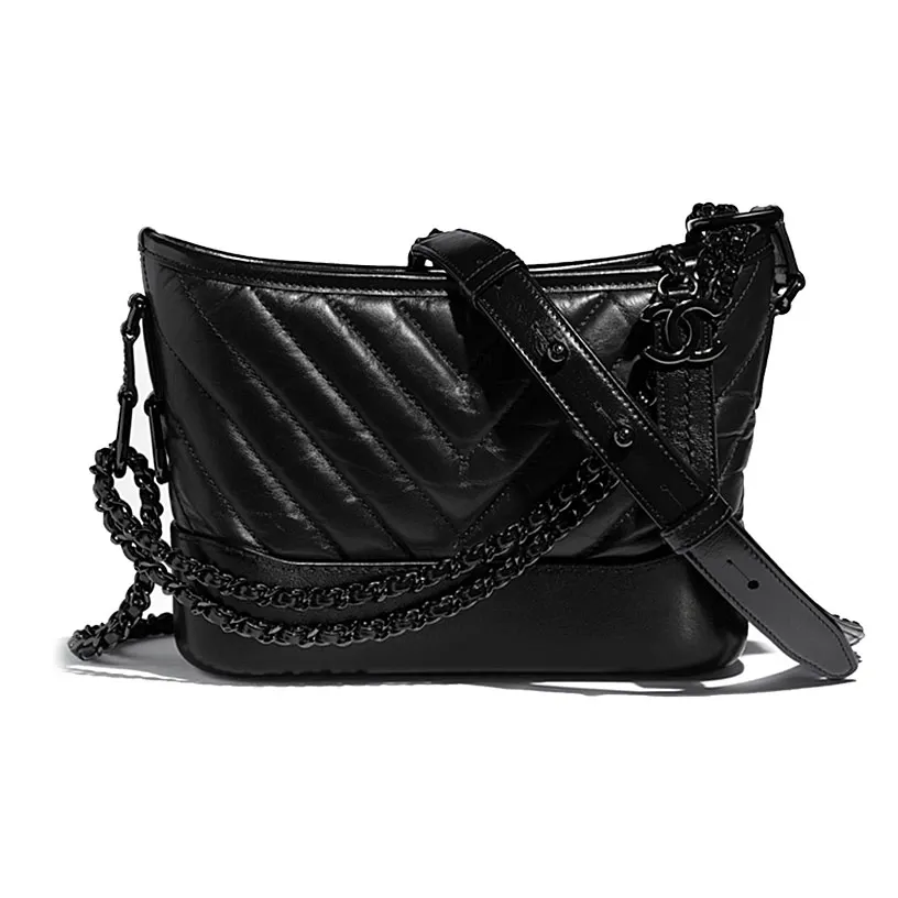 Chanel Black Bag Quilted Calfskin Leather Shoulder Bags Crossbody Bags