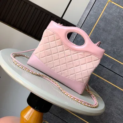 Chanel Pink / Blue / Black  Leather and suede Crossbody Bags