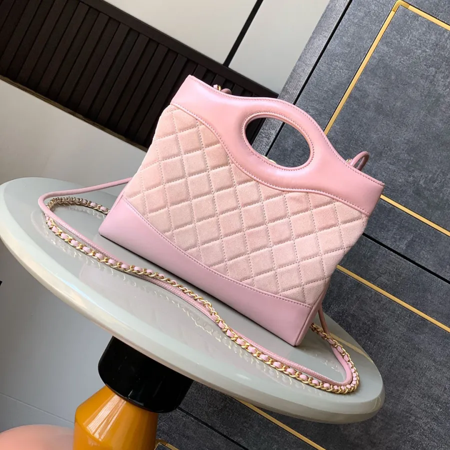 Chanel Pink / Blue / Black  Leather and suede Crossbody Bags