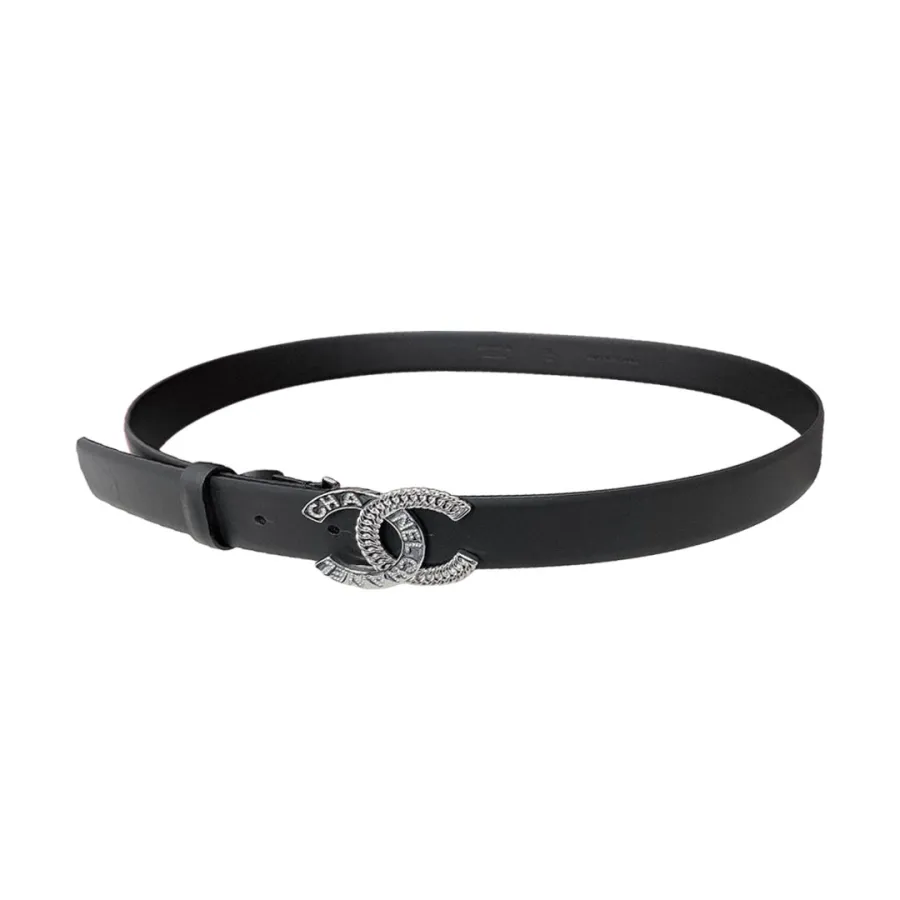 Chanel Women's CC Belt In Red/Pink/White/Black/Brown/Champagne Gold Calfskin With Gold/Silver Hardware 30mm