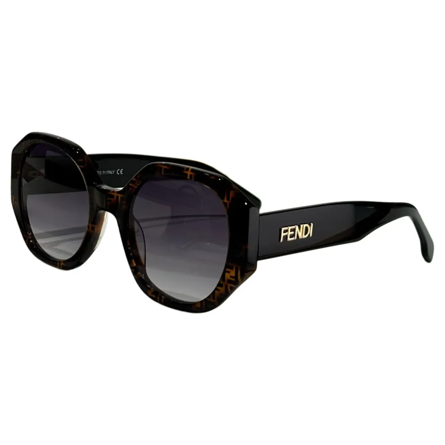 Fendi glasses black/black brown/brown/brown monogram color Size 52-23-142