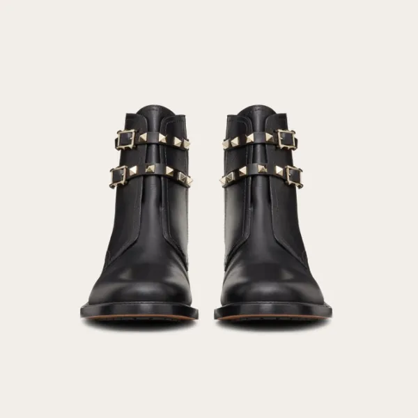 VALENTINO ROCKSTUD Calf rivet ankle boots (heel 2 cm high) - Image 3