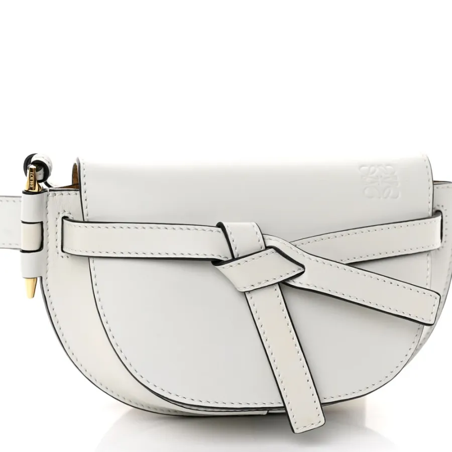 Loewe Gate Belt Bag Mini Kaolin Calfskin Leather Gold Hardware