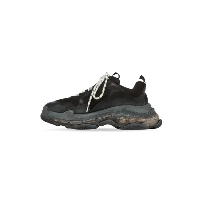 BALENCIAGA TRIPLE S CLEAR SOLE Black Sneakers