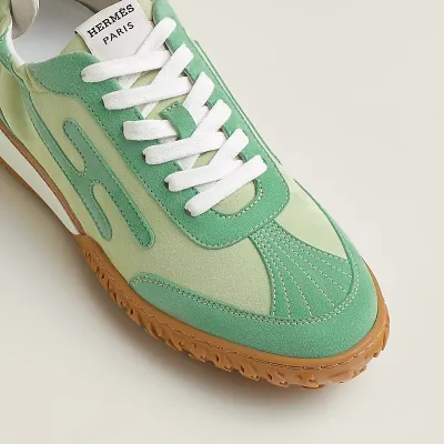 HERMES Jet Sneakers Green Sports Shoes